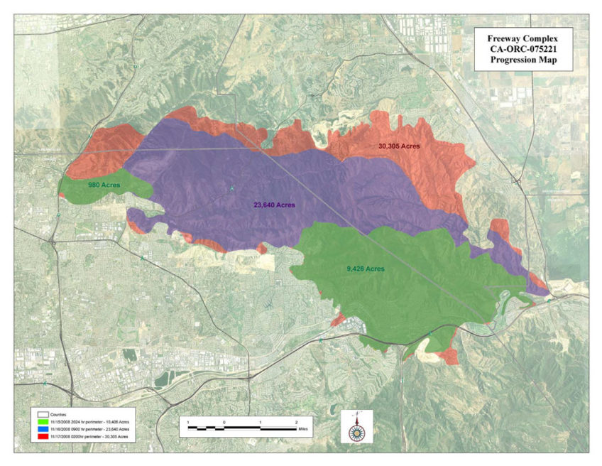 Freeway Complex Fire Map