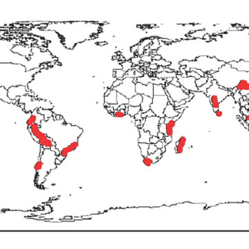 Global Hot Spots of Biodiversity Map