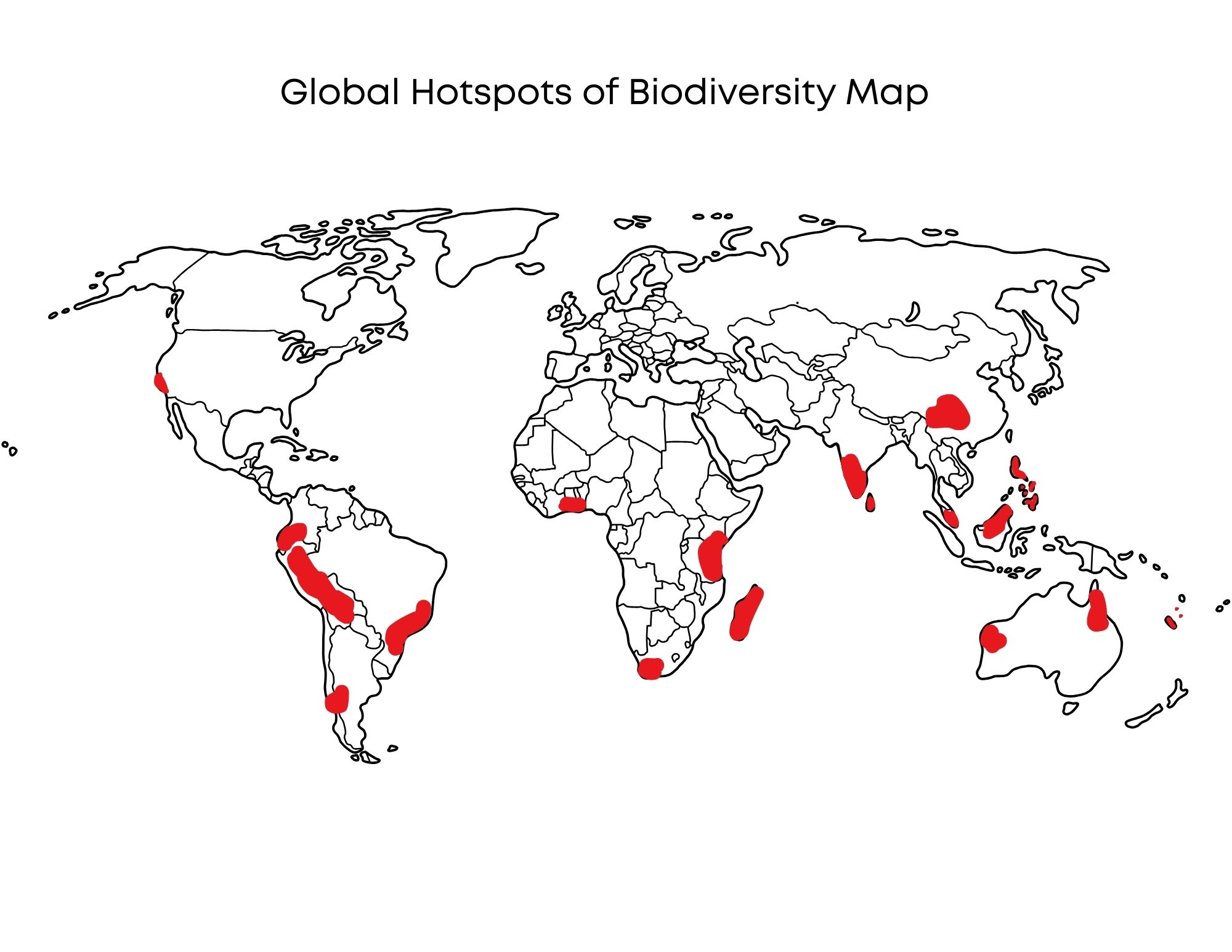 Global Hot Spots of Biodiversity Map