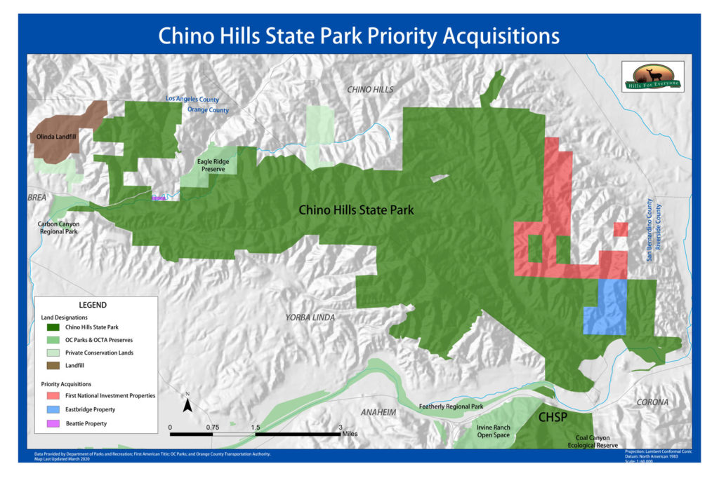 Map of Three Targeted Acquisitions within AB 2021