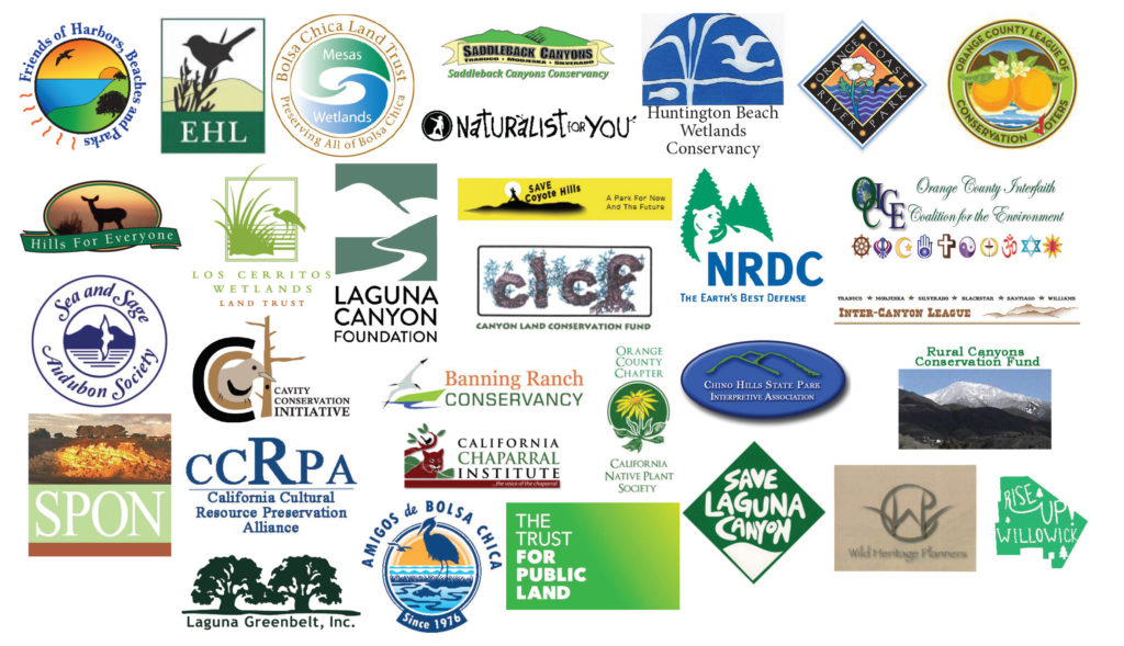 Logos from 31 conservation and community groups that submitted a letter to the California Natural Resources Agency.