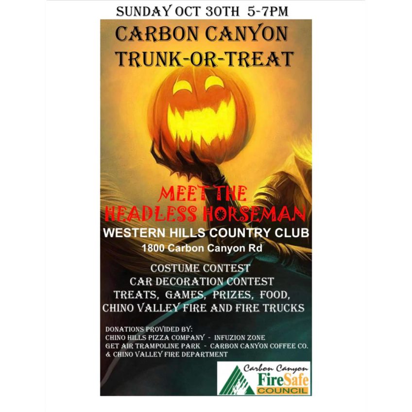 Trunk or Treat Event – 10/30