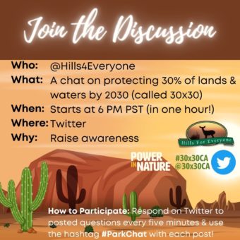 #ParkChat Starts in One Hour