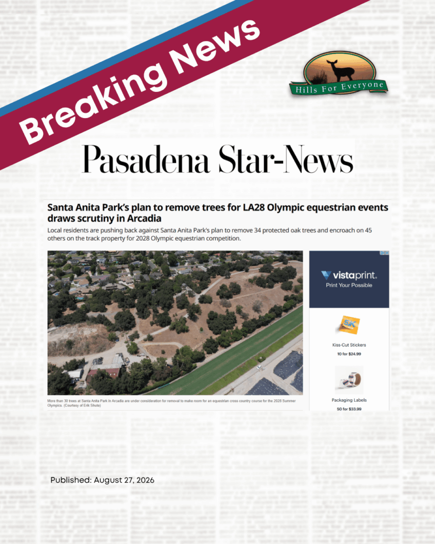 HFE Protests Removal of Trees for Olympics
