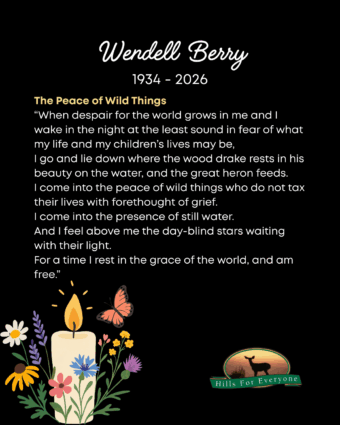 Loss of Environmentalist Wendell Berry