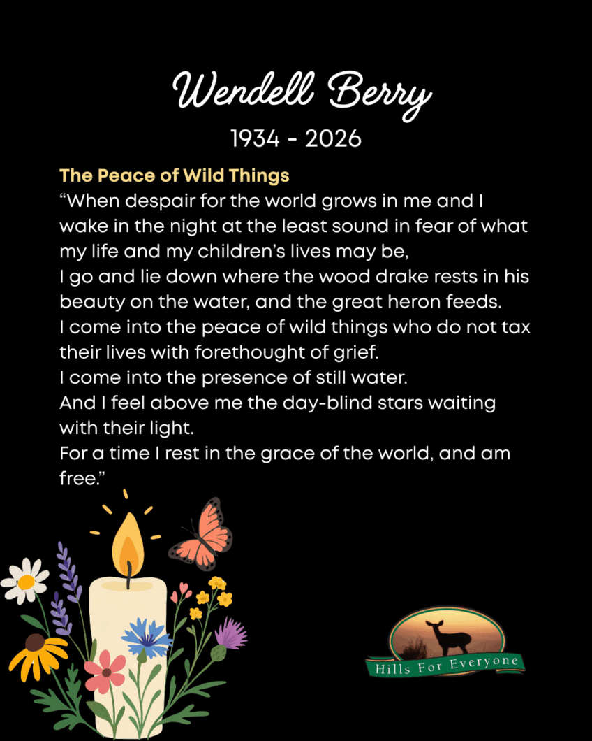 Loss of Environmentalist Wendell Berry